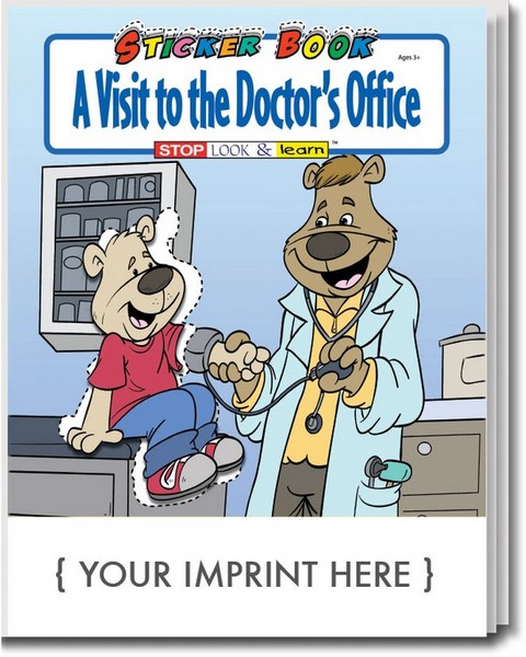 SC1035 A Visit To The Doctor's Office STICKER Book with Custom Imprint